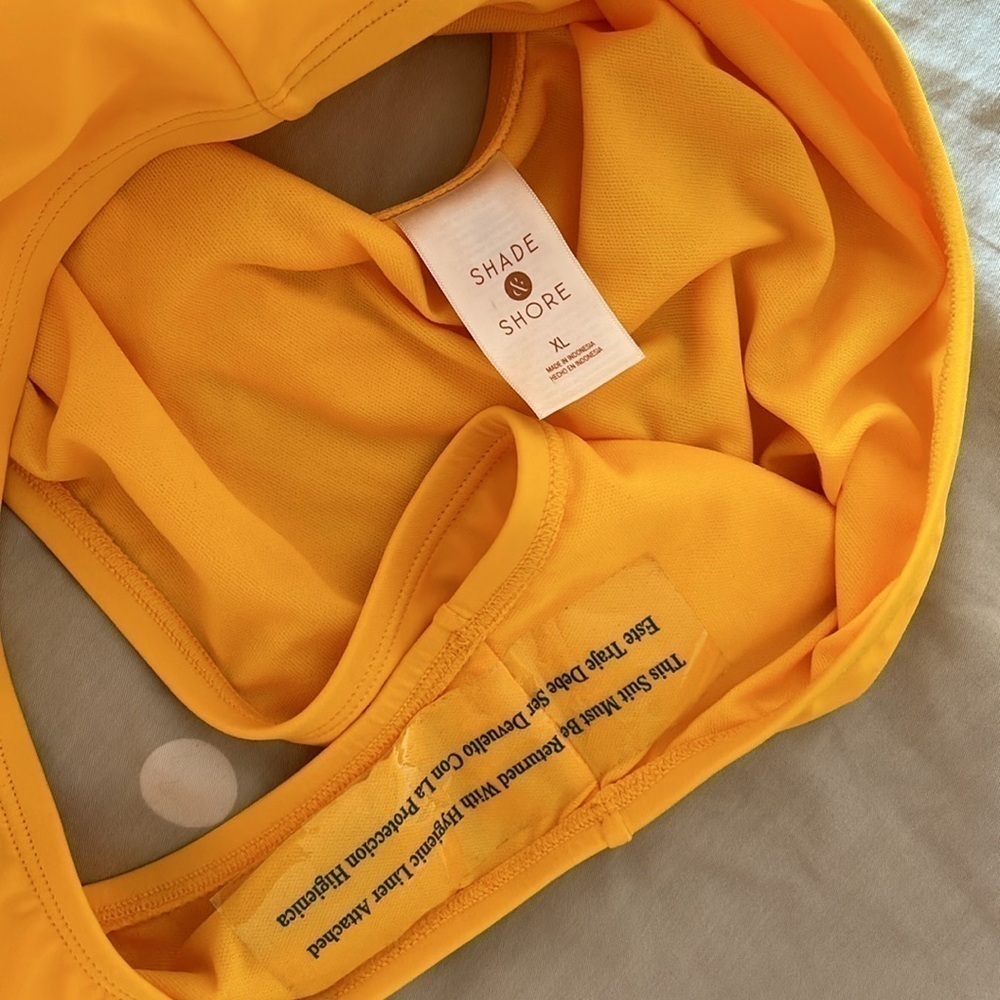 NWT Shade & Shore Yellow One Piece Swimsuit - Picture 5 of 5